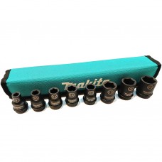 Makita E-16601 Набор ударных торцовых головок Impact Black 1/2", 8 предметов (8,10,12,13,14,17,19,21мм) 